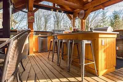 Custom outdoor kitchen by Kitchen renovation contractors in Langley, BC