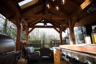 Custom outdoor kitchen by Kitchen renovation contractors in Langley, BC