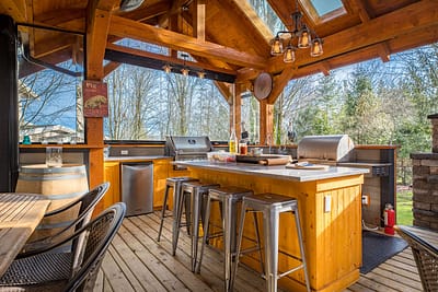 Custom outdoor kitchen by Kitchen renovation contractors in Langley, BC