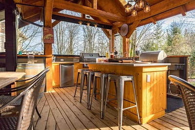 Custom outdoor kitchen by Kitchen renovation contractors in Langley, BC