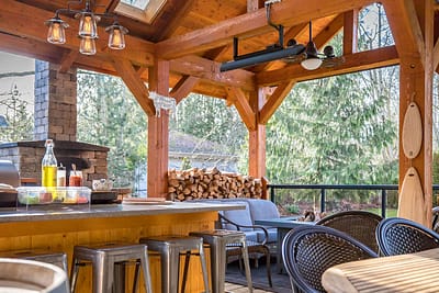 Custom outdoor kitchen by Kitchen renovation contractors in Langley, BC