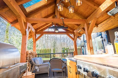 Custom outdoor kitchen by Kitchen renovation contractors in Langley, BC