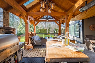 Custom outdoor kitchen by Kitchen renovation contractors in Langley, BC