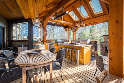 Custom outdoor kitchen by Kitchen renovation contractors in Langley, BC