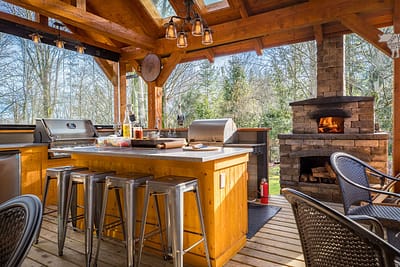 Custom outdoor kitchen by Kitchen renovation contractors in Langley, BC