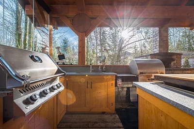 Custom outdoor kitchen by Kitchen renovation contractors in Langley, BC