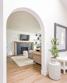 White living room made by home renovation contractors in Langley, BC