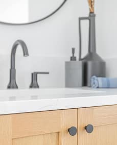 An image of a bathroom faucet made by a home renovation contractors in Langley, BC
