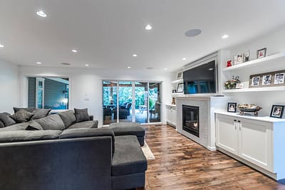 Custom living room renovation contractors in Langley, BC