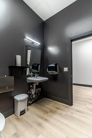 Beltone Hearing Centre bathroom, made by Commercial renovations contractor in Langley