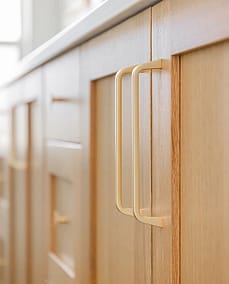 A picture of a wooden cabinet made by home renovation contractors in Langley, BC
