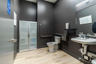 Beltone Hearing Centre bathroom, made by Commercial renovations contractor in Langley
