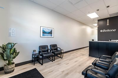 Beltone reception area, made by Commercial renovations contractor in Langley