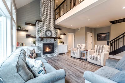 Living room custom home builder Langley in Langley, BC