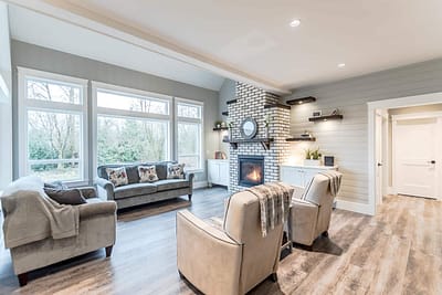 Living room custom home builder Langley in Langley, BC